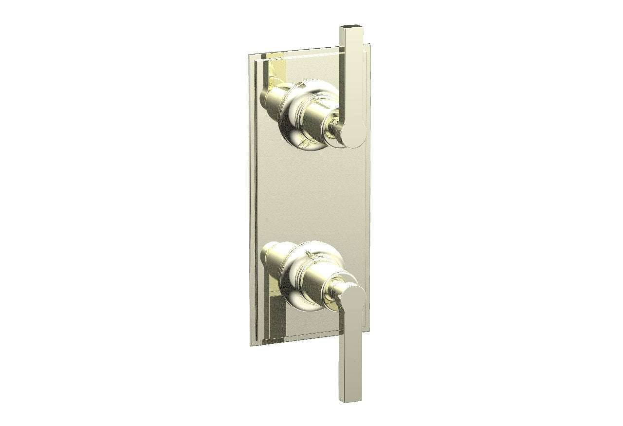 Phylrich HEX MODERN Lever Handle Pair Trim Set for Thermostatic Control with Volume Control or Diverter