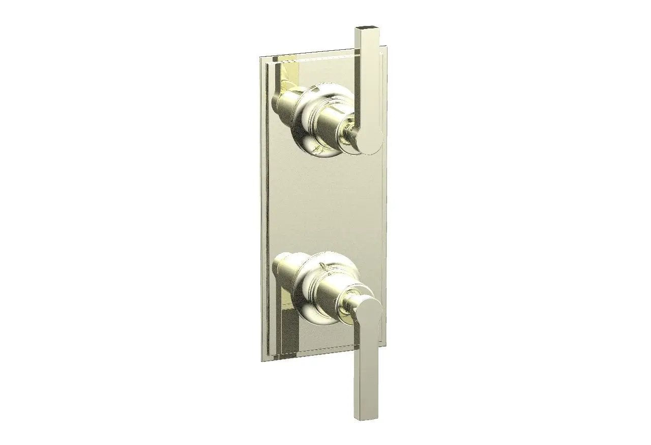 Phylrich HEX MODERN Lever Handle Pair Trim Set for Thermostatic Control with Volume Control or Diverter by Phylrich