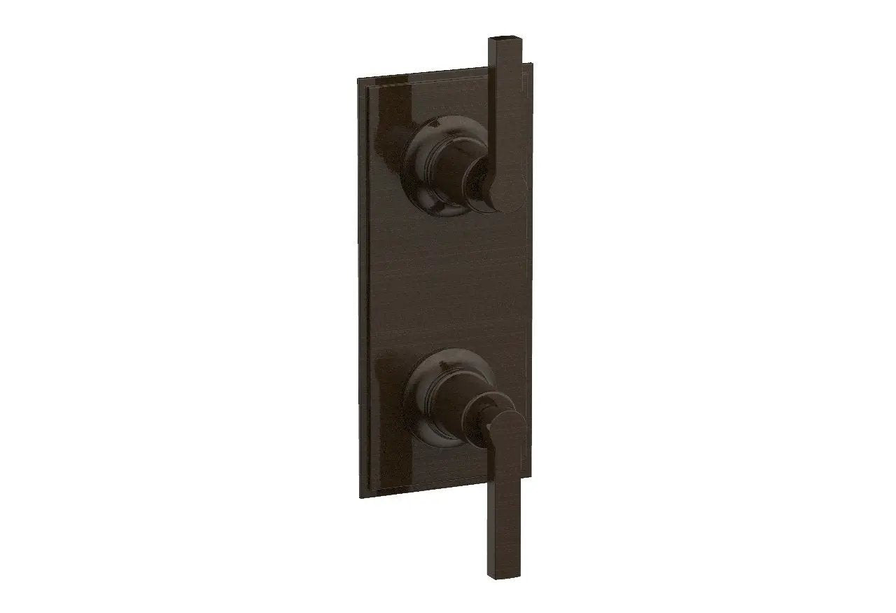 Phylrich HEX MODERN Lever Handle Pair Trim Set for Thermostatic Control with Volume Control or Diverter by Phylrich