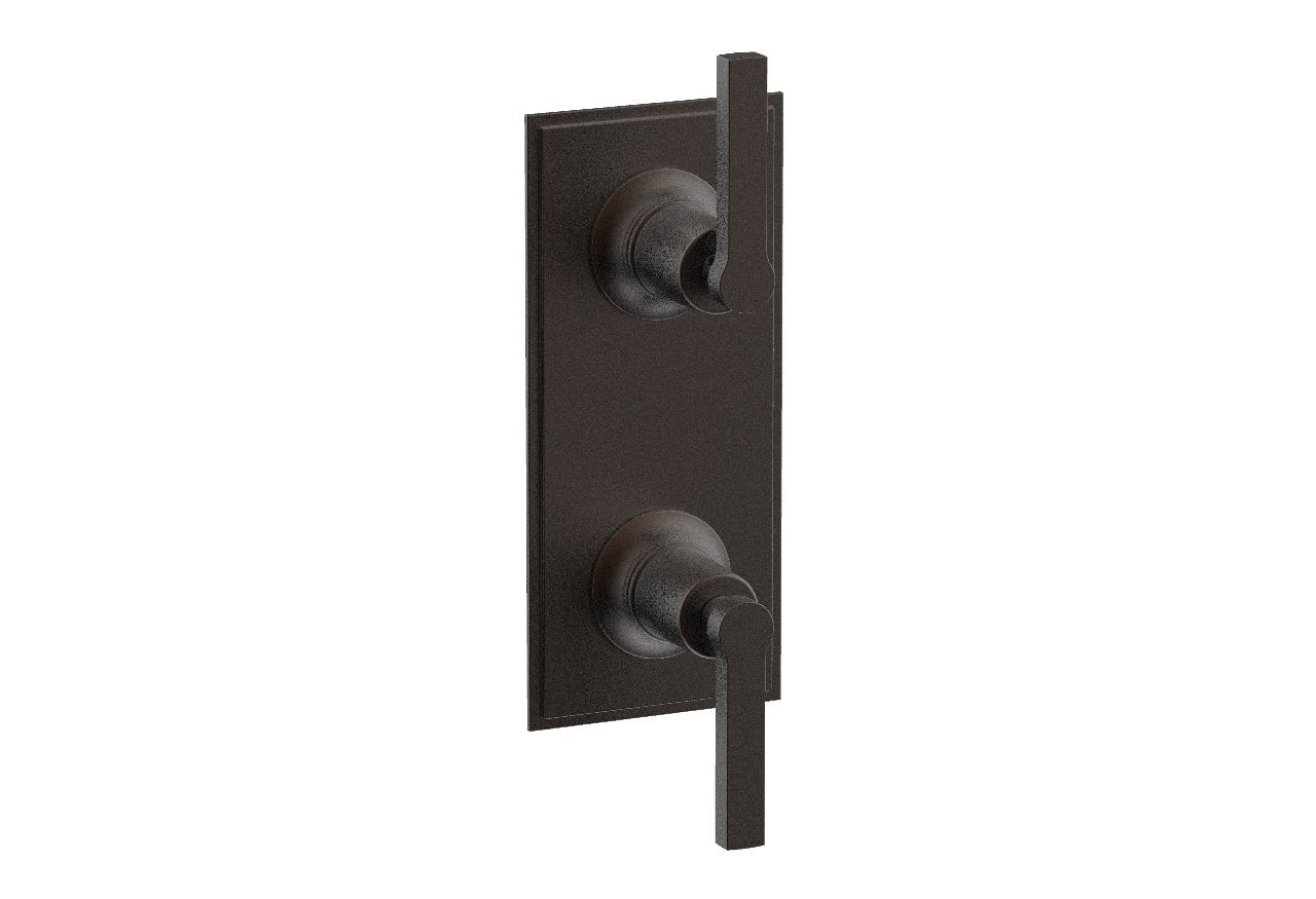 Phylrich HEX MODERN Lever Handle Pair Trim Set for Thermostatic Control with Volume Control or Diverter