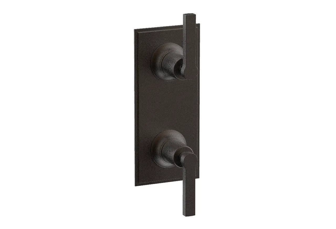 Phylrich HEX MODERN Lever Handle Pair Trim Set for Thermostatic Control with Volume Control or Diverter by Phylrich