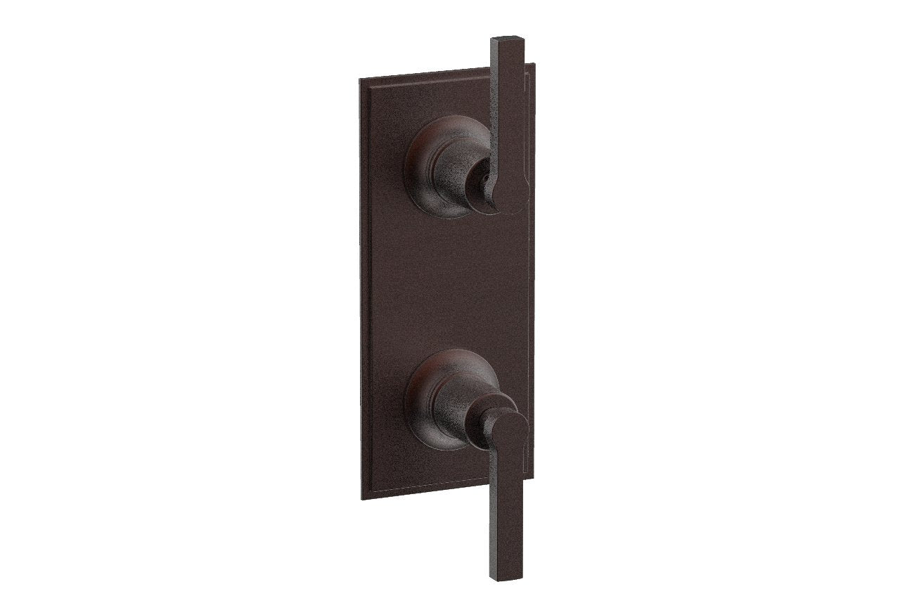 Phylrich HEX MODERN Lever Handle Pair Trim Set for Thermostatic Control with Volume Control or Diverter