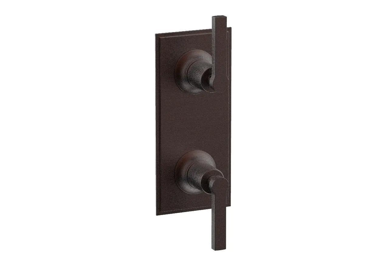 Phylrich HEX MODERN Lever Handle Pair Trim Set for Thermostatic Control with Volume Control or Diverter by Phylrich