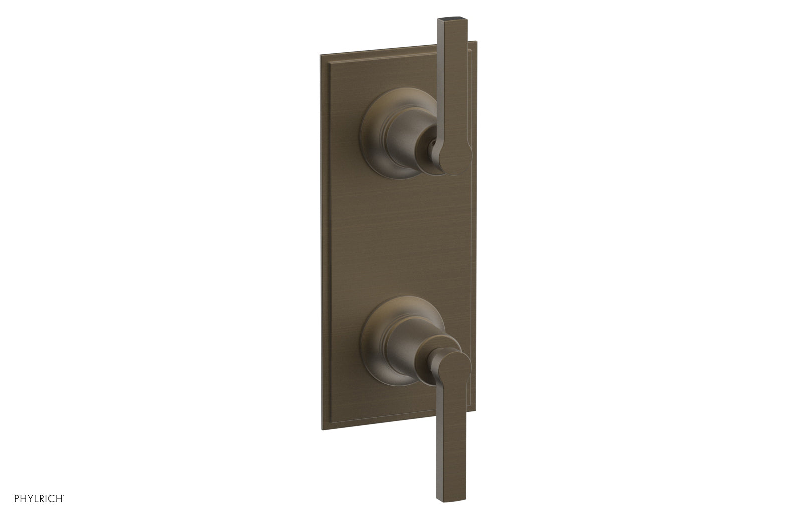 Phylrich HEX MODERN Lever Handle Pair Trim Set for Thermostatic Control with Volume Control or Diverter
