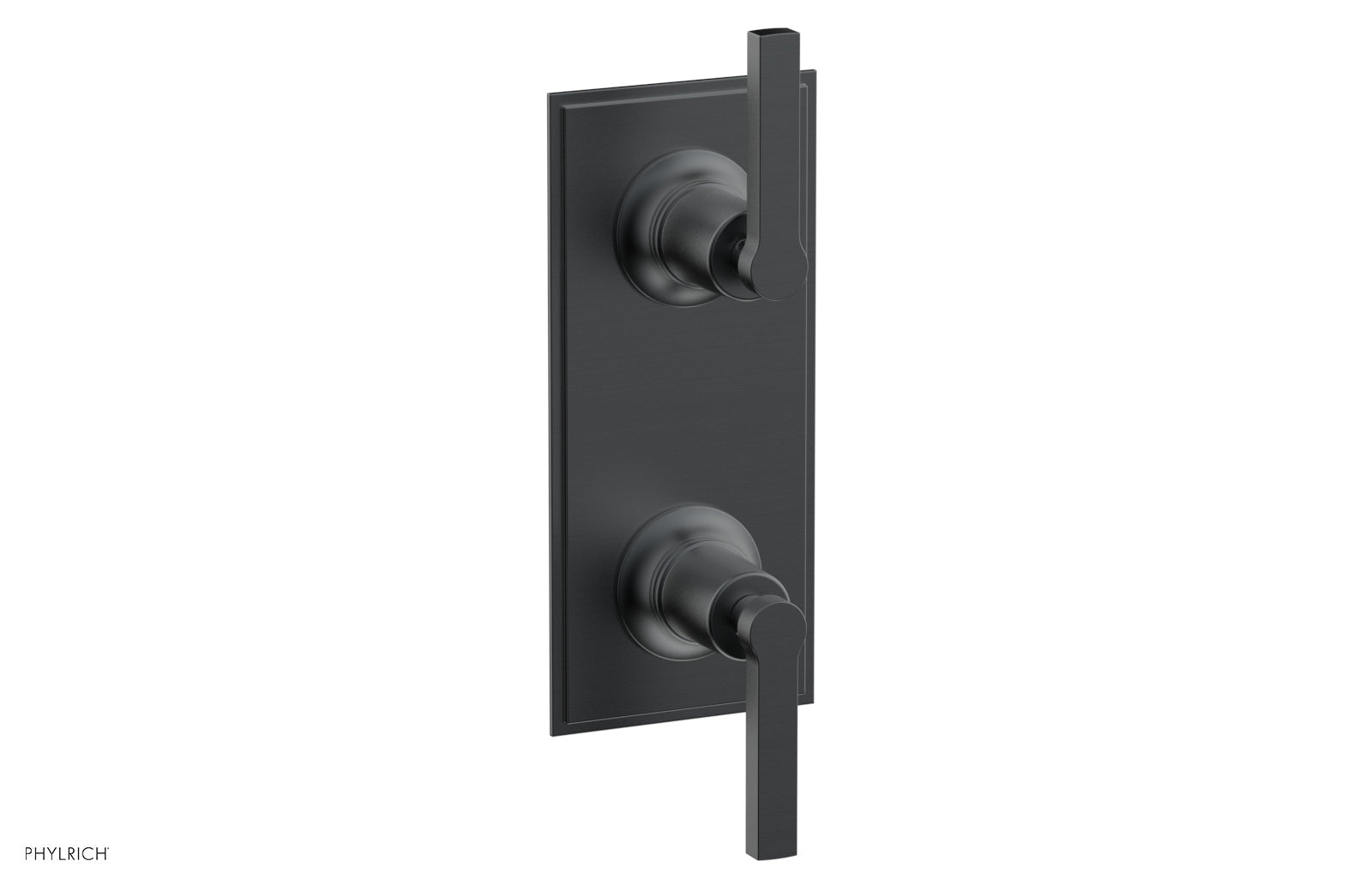 Phylrich HEX MODERN Lever Handle Pair Trim Set for Thermostatic Control with Volume Control or Diverter