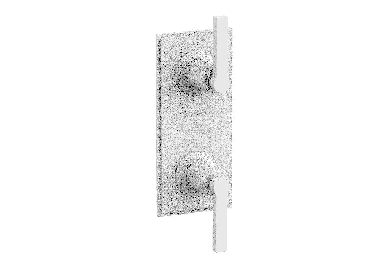 Phylrich HEX MODERN Lever Handle Pair Trim Set for Thermostatic Control with Volume Control or Diverter by Phylrich