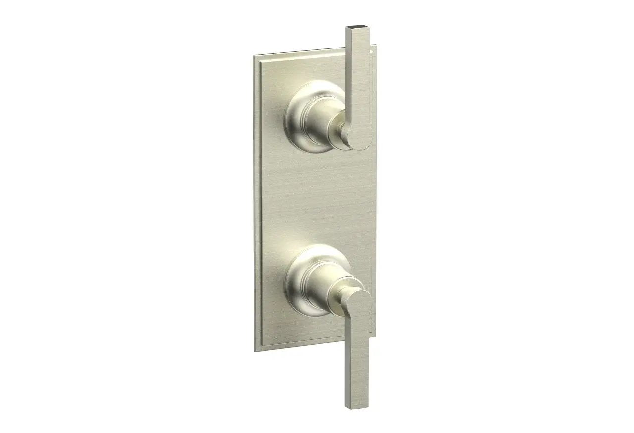 Phylrich HEX MODERN Lever Handle Pair Trim Set for Thermostatic Control with Volume Control or Diverter by Phylrich