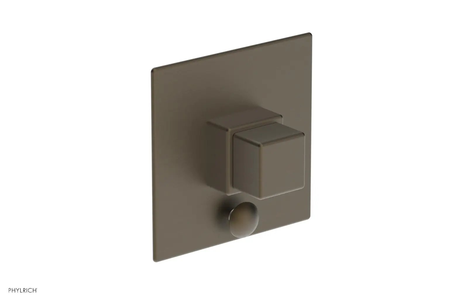 Phylrich MIX Pressure Balance Shower Plate with Diverter and Handle Trim Set - Cube Handle by Phylrich