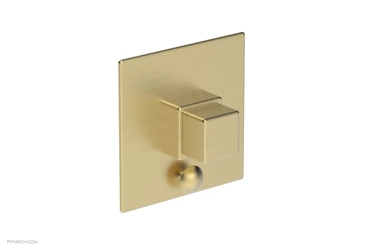 Phylrich MIX Pressure Balance Shower Plate with Diverter and Handle Trim Set - Cube Handle by Phylrich