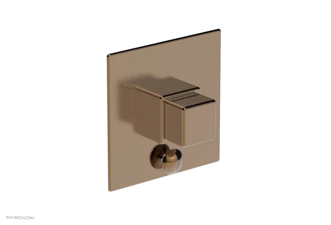 Phylrich MIX Pressure Balance Shower Plate with Diverter and Handle Trim Set - Cube Handle by Phylrich