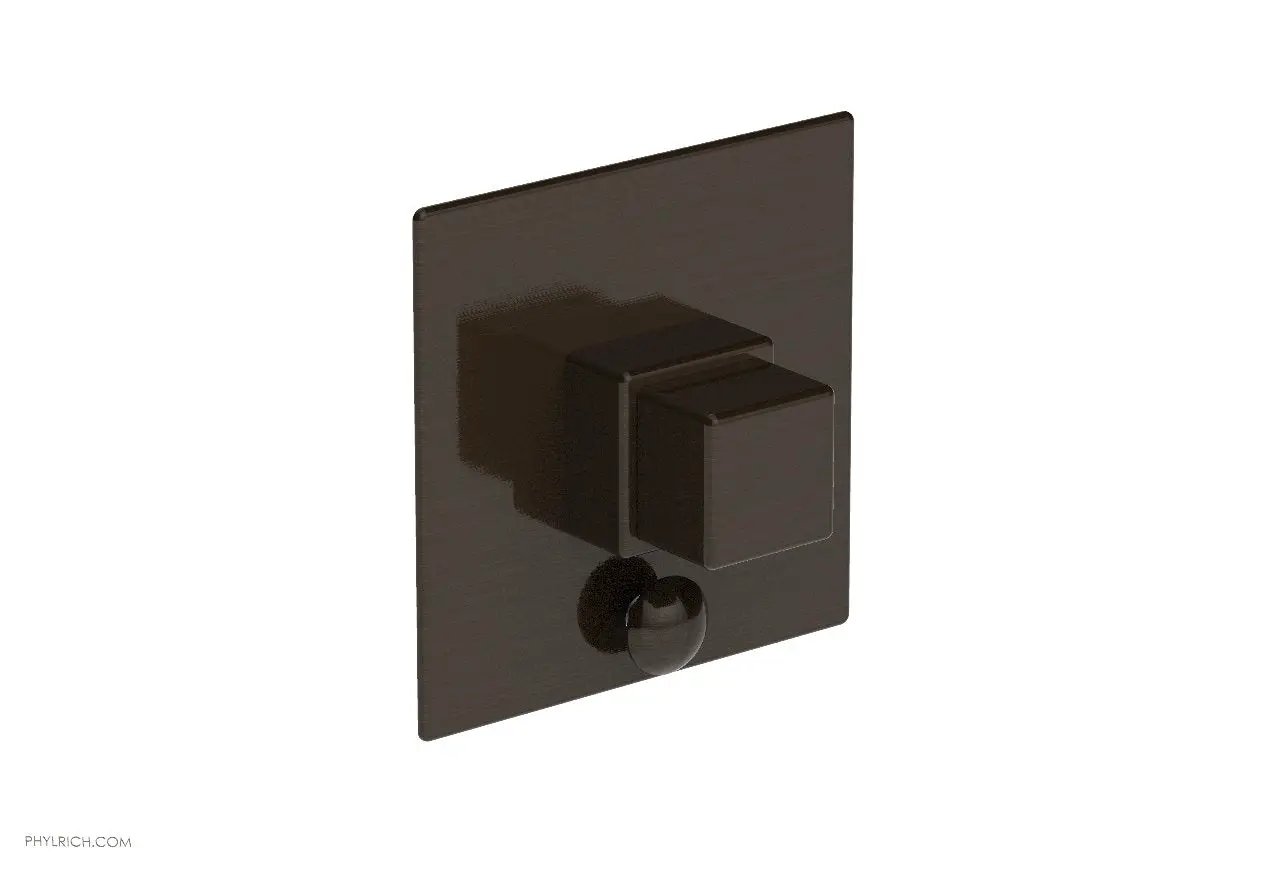 Phylrich MIX Pressure Balance Shower Plate with Diverter and Handle Trim Set - Cube Handle by Phylrich