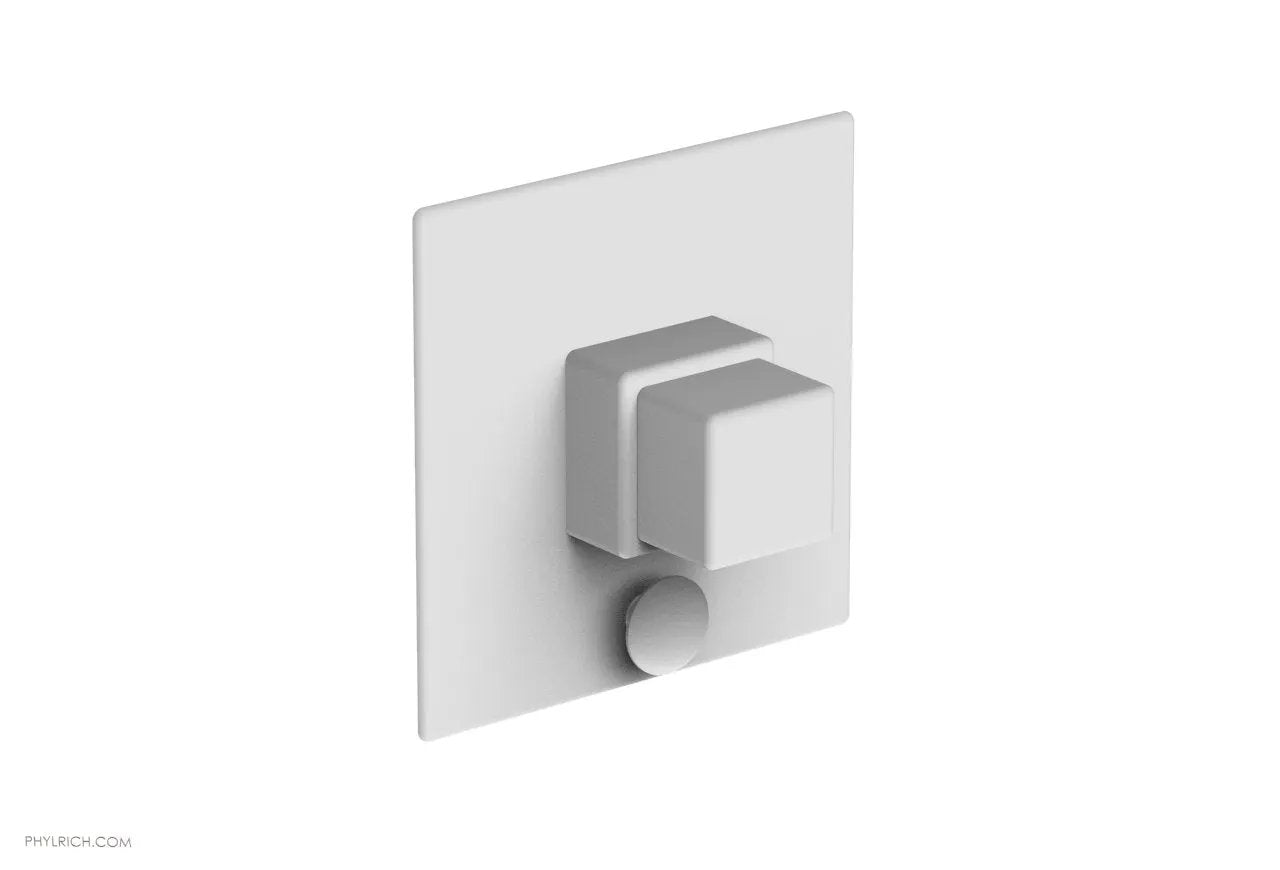 Phylrich MIX Pressure Balance Shower Plate with Diverter and Handle Trim Set - Cube Handle by Phylrich