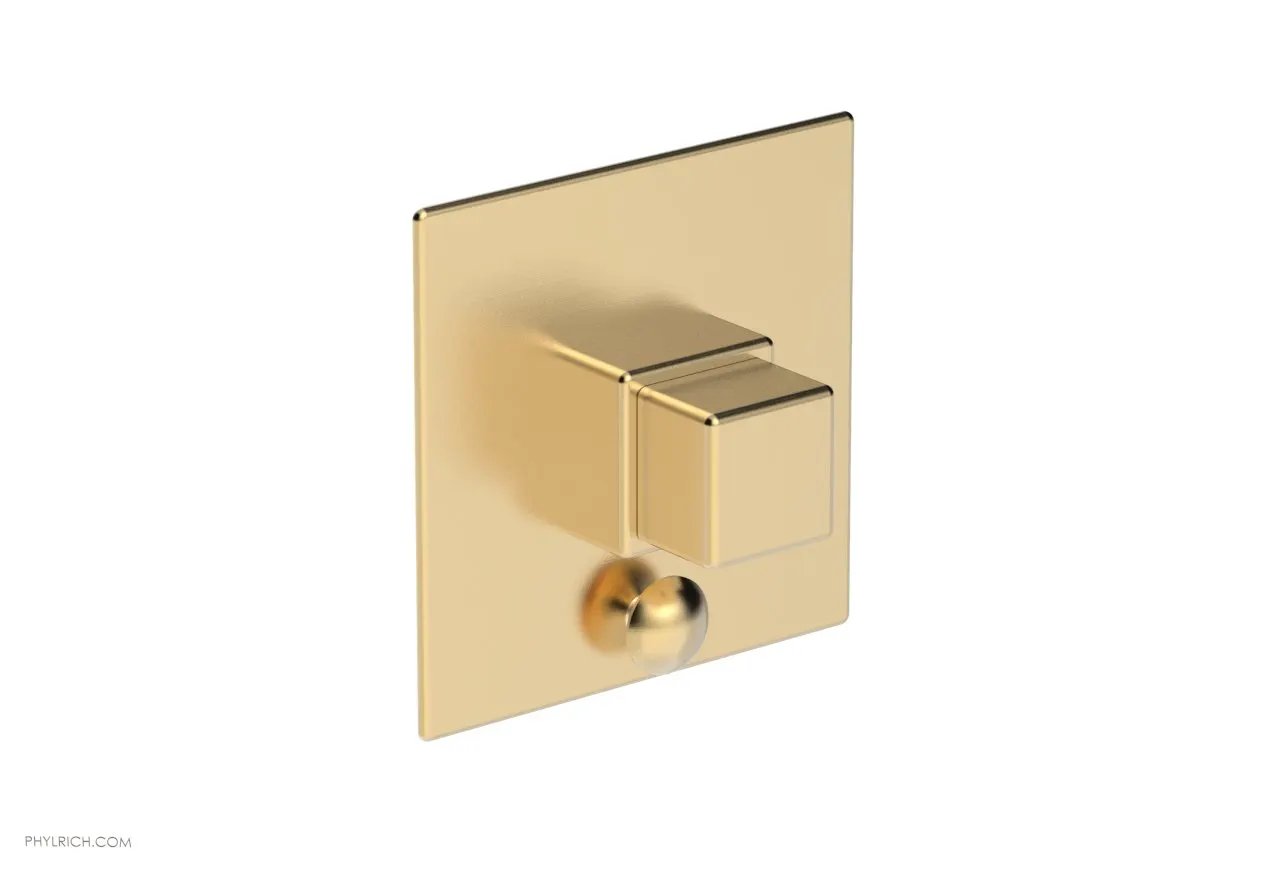 Phylrich MIX Pressure Balance Shower Plate with Diverter and Handle Trim Set - Cube Handle by Phylrich