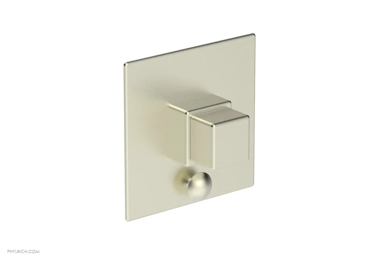 Phylrich MIX Pressure Balance Shower Plate with Diverter and Handle Trim Set - Cube Handle by Phylrich