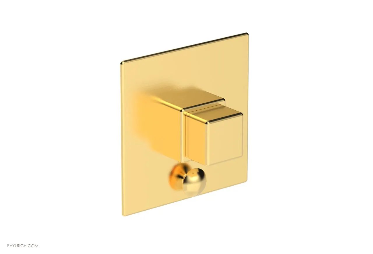 Phylrich MIX Pressure Balance Shower Plate with Diverter and Handle Trim Set - Cube Handle by Phylrich