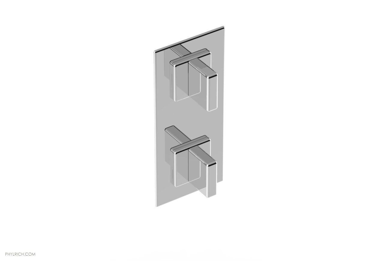 polished chrome thermostatic valve