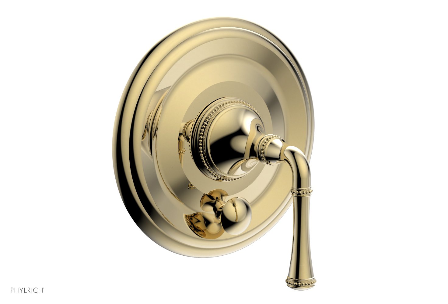Phylrich BEADED Pressure Balance Shower Plate with Diverter and Handle Trim Set