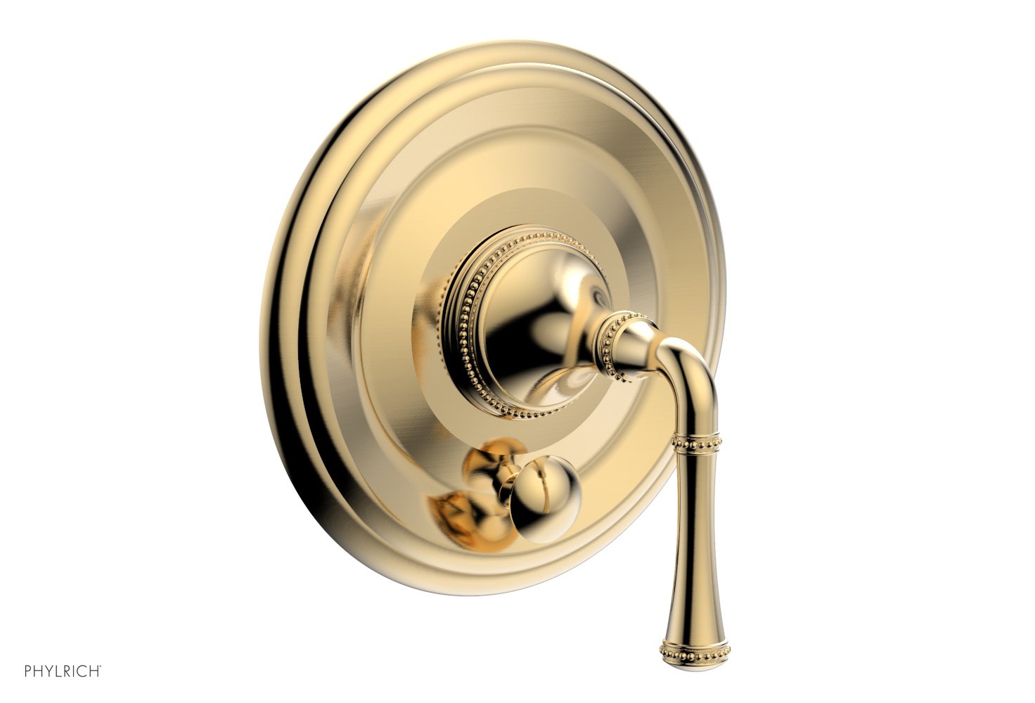 Phylrich BEADED Pressure Balance Shower Plate with Diverter and Handle Trim Set