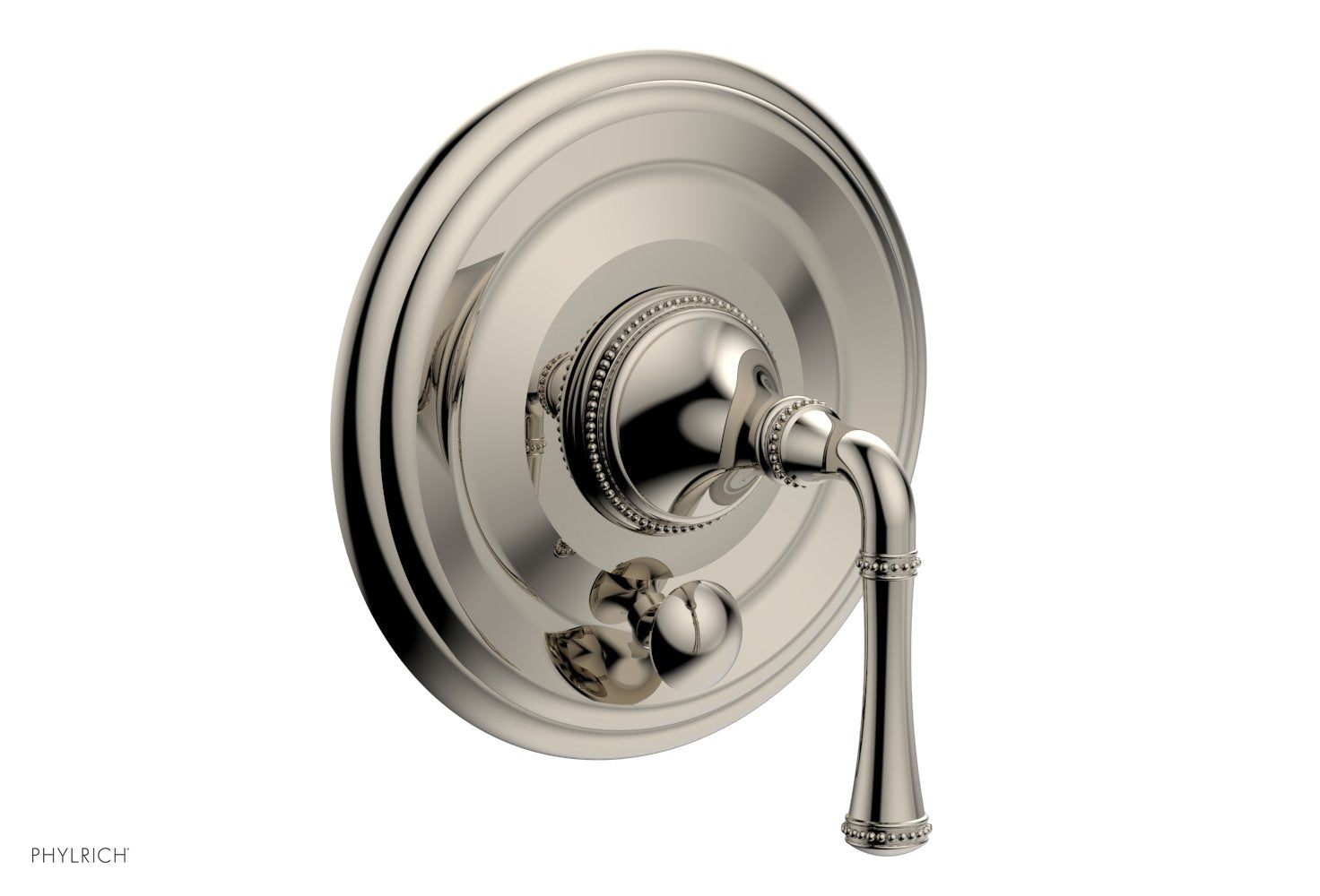 Phylrich BEADED Pressure Balance Shower Plate with Diverter and Handle Trim Set