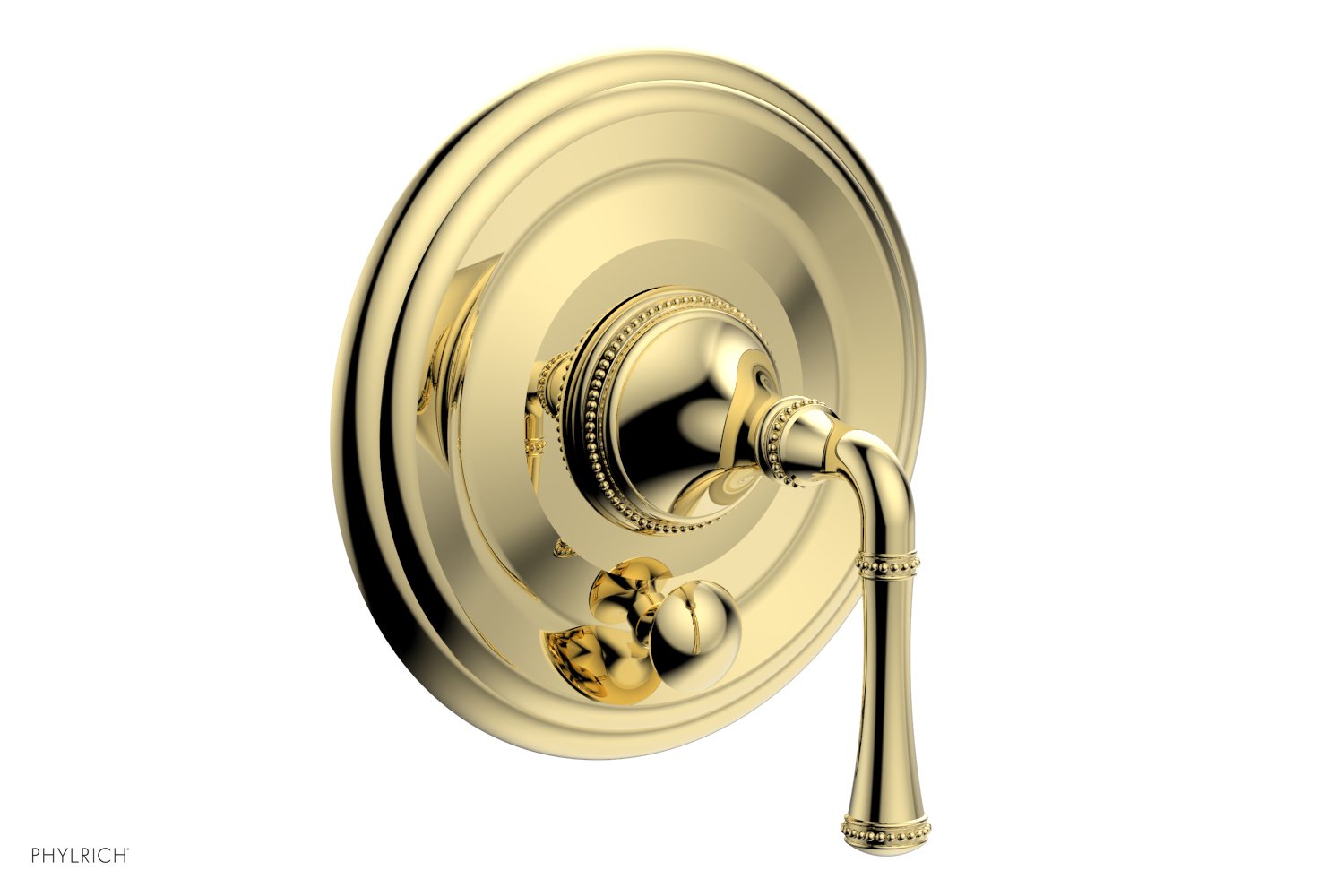 Phylrich BEADED Pressure Balance Shower Plate with Diverter and Handle Trim Set