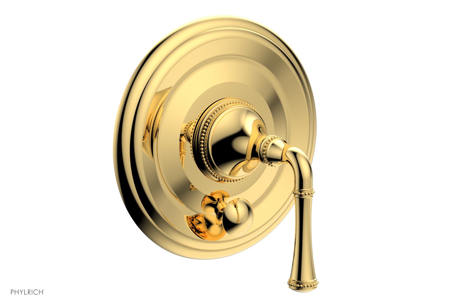 Phylrich BEADED Pressure Balance Shower Plate with Diverter and Handle Trim Set