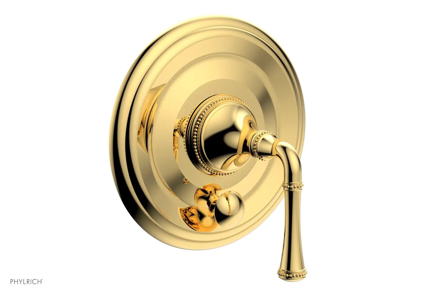 Phylrich BEADED Pressure Balance Shower Plate with Diverter and Handle Trim Set by Phylrich