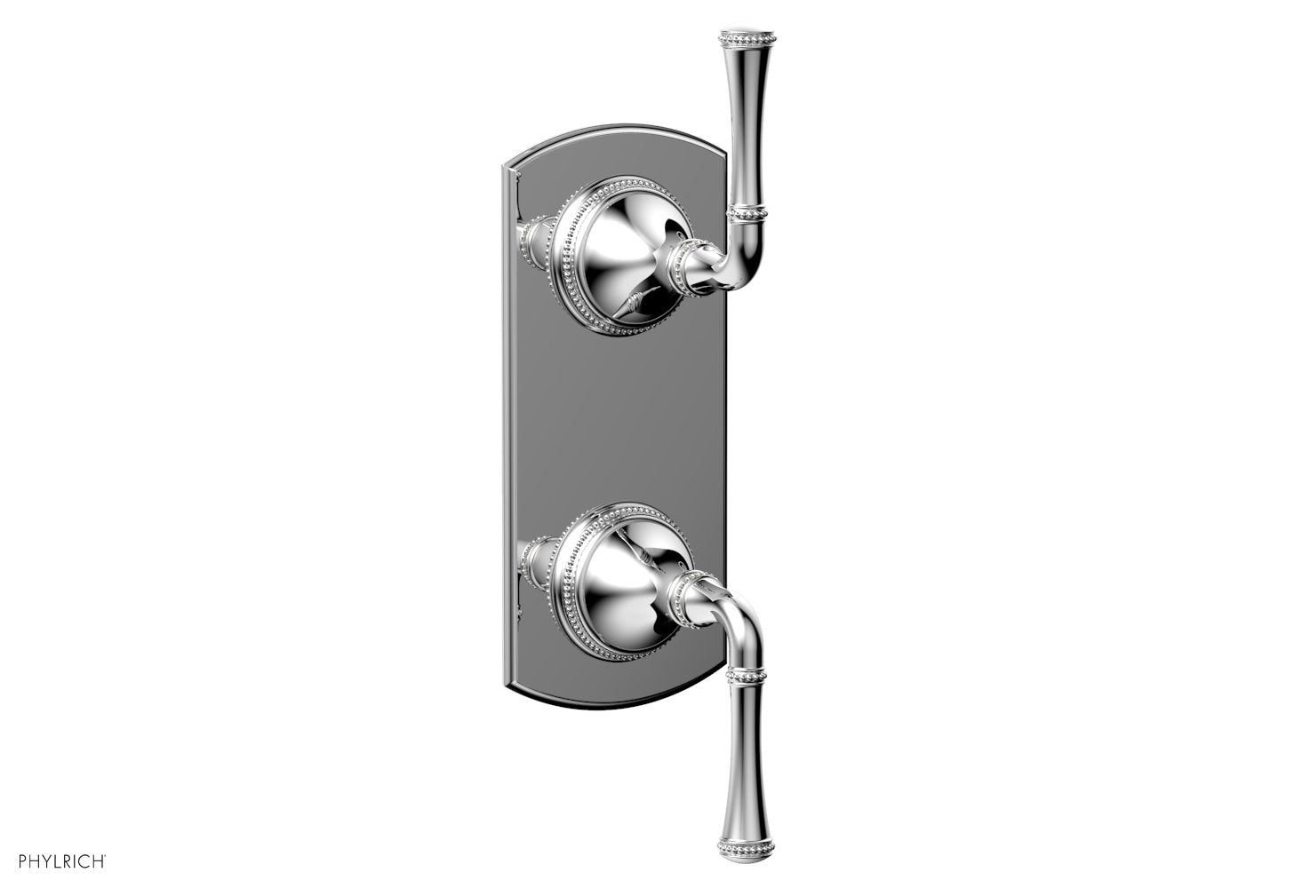 polished chrome thermostatic valve
