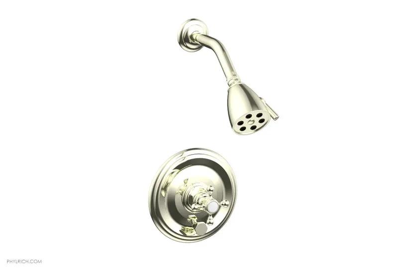 Phylrich HEX TRADITIONAL Pressure Balance Shower and Diverter Set (Less Spout) by Phylrich