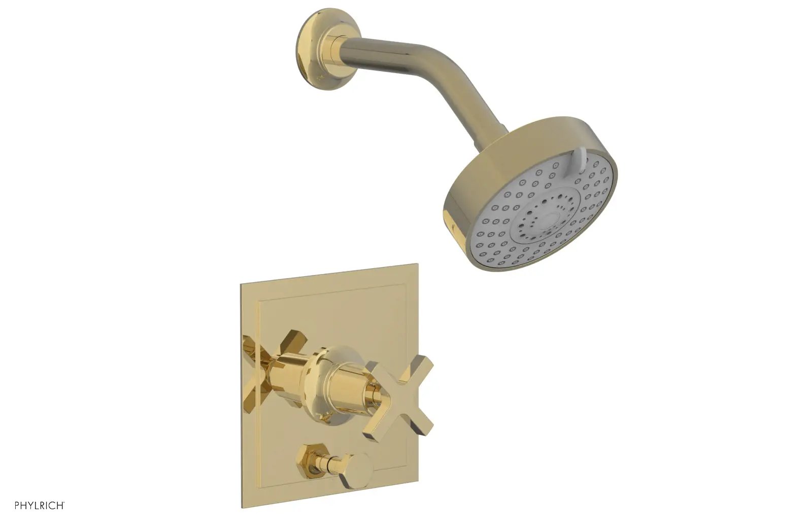 Phylrich HEX MODERN Pressure Balance Shower and Diverter Set - Cross Handle (Less Spout) by Phylrich