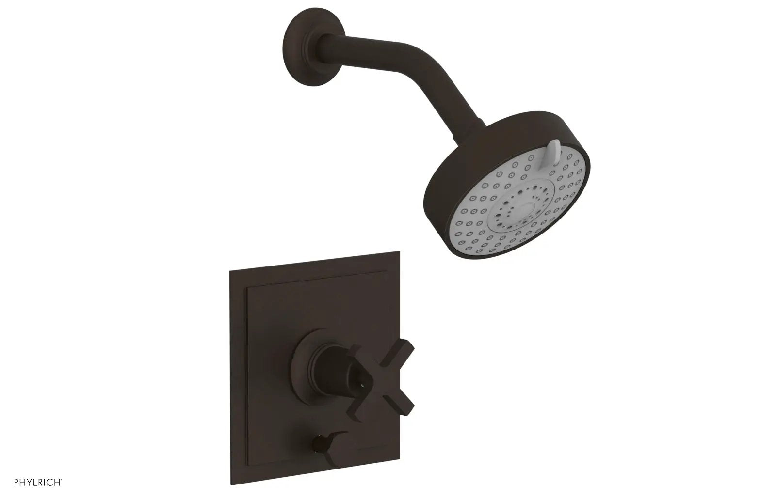 Phylrich HEX MODERN Pressure Balance Shower and Diverter Set - Cross Handle (Less Spout) by Phylrich