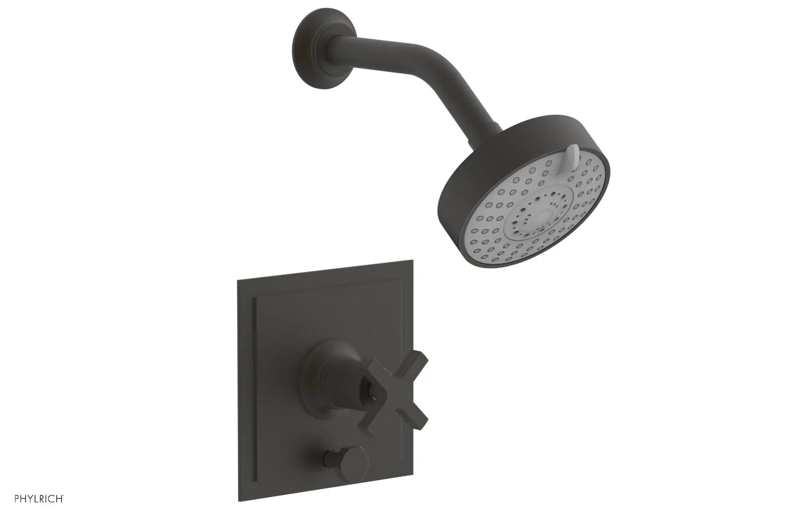 Phylrich HEX MODERN Pressure Balance Shower and Diverter Set - Cross Handle (Less Spout) by Phylrich