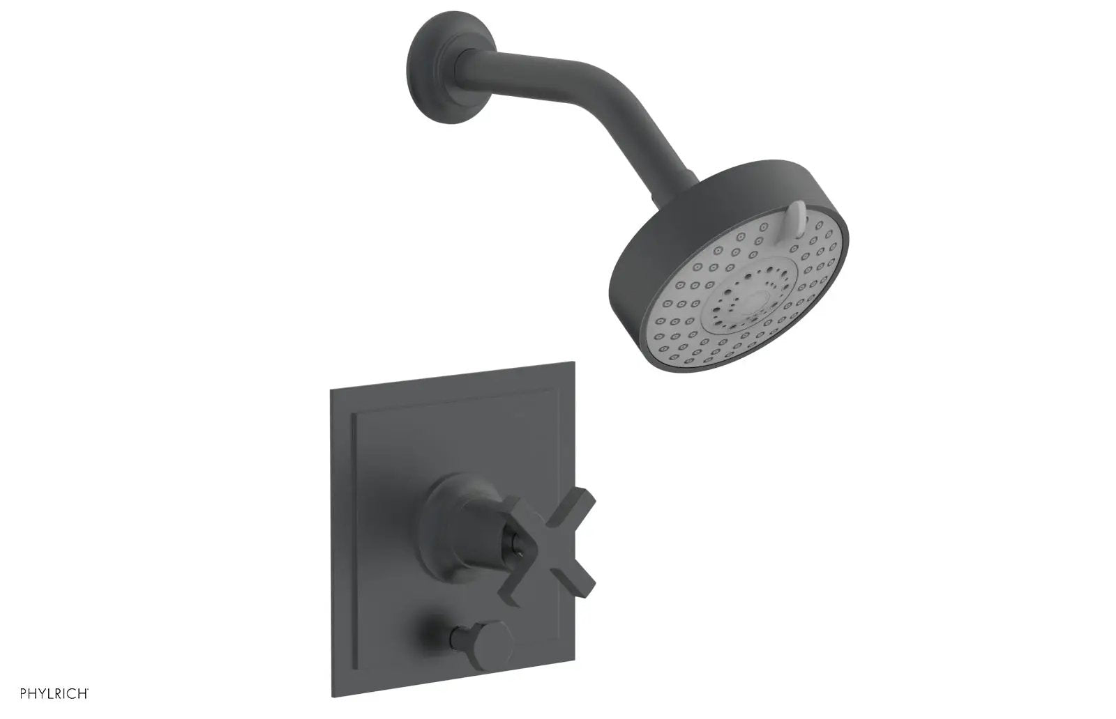 Phylrich HEX MODERN Pressure Balance Shower and Diverter Set - Cross Handle (Less Spout) by Phylrich
