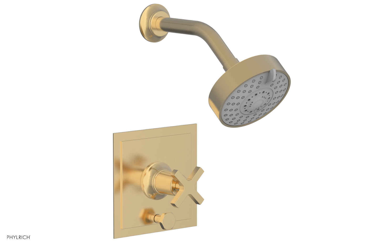 Phylrich HEX MODERN Pressure Balance Shower and Diverter Set - Cross Handle (Less Spout)