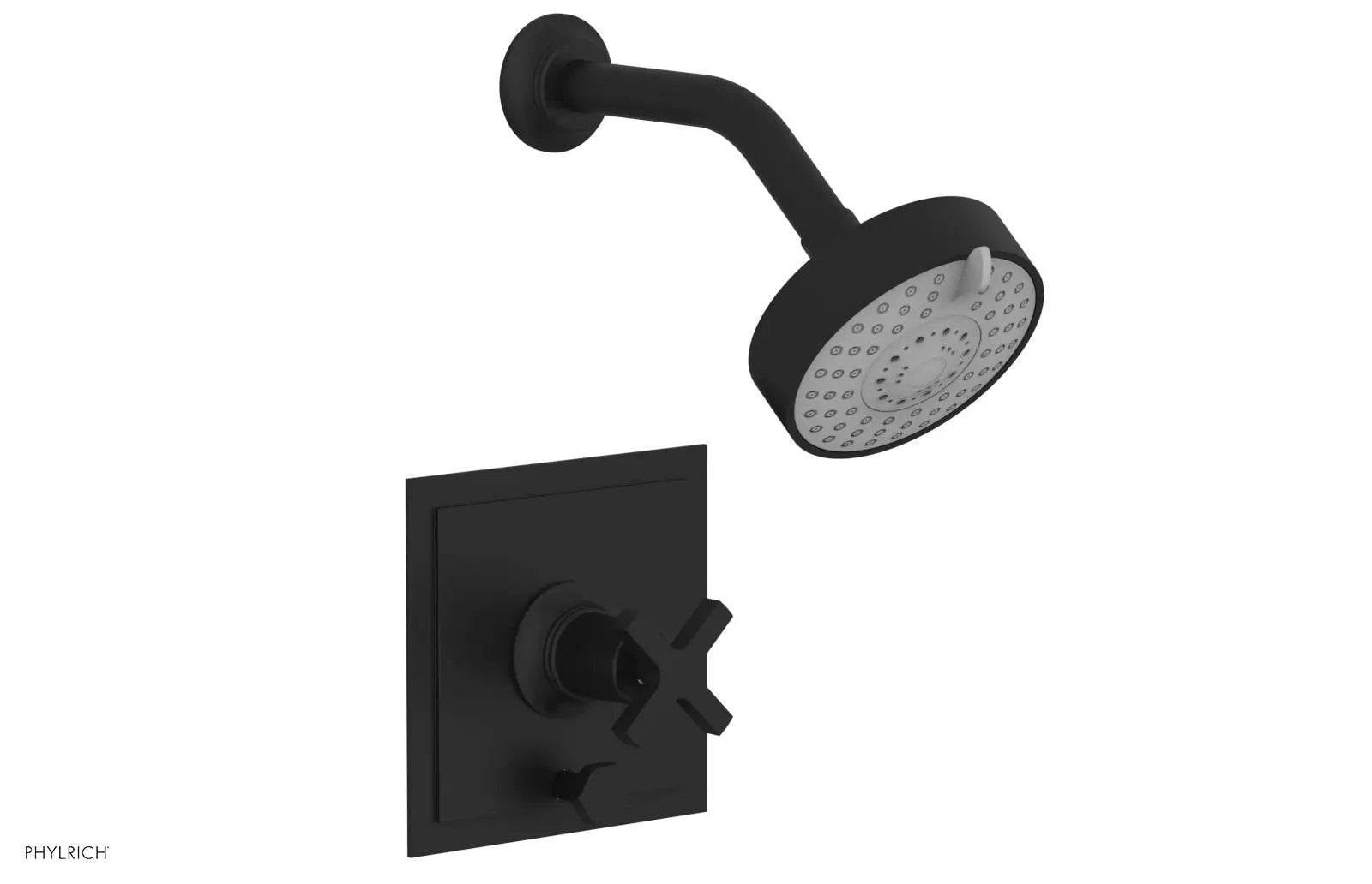 Phylrich HEX MODERN Pressure Balance Shower and Diverter Set - Cross Handle (Less Spout) by Phylrich