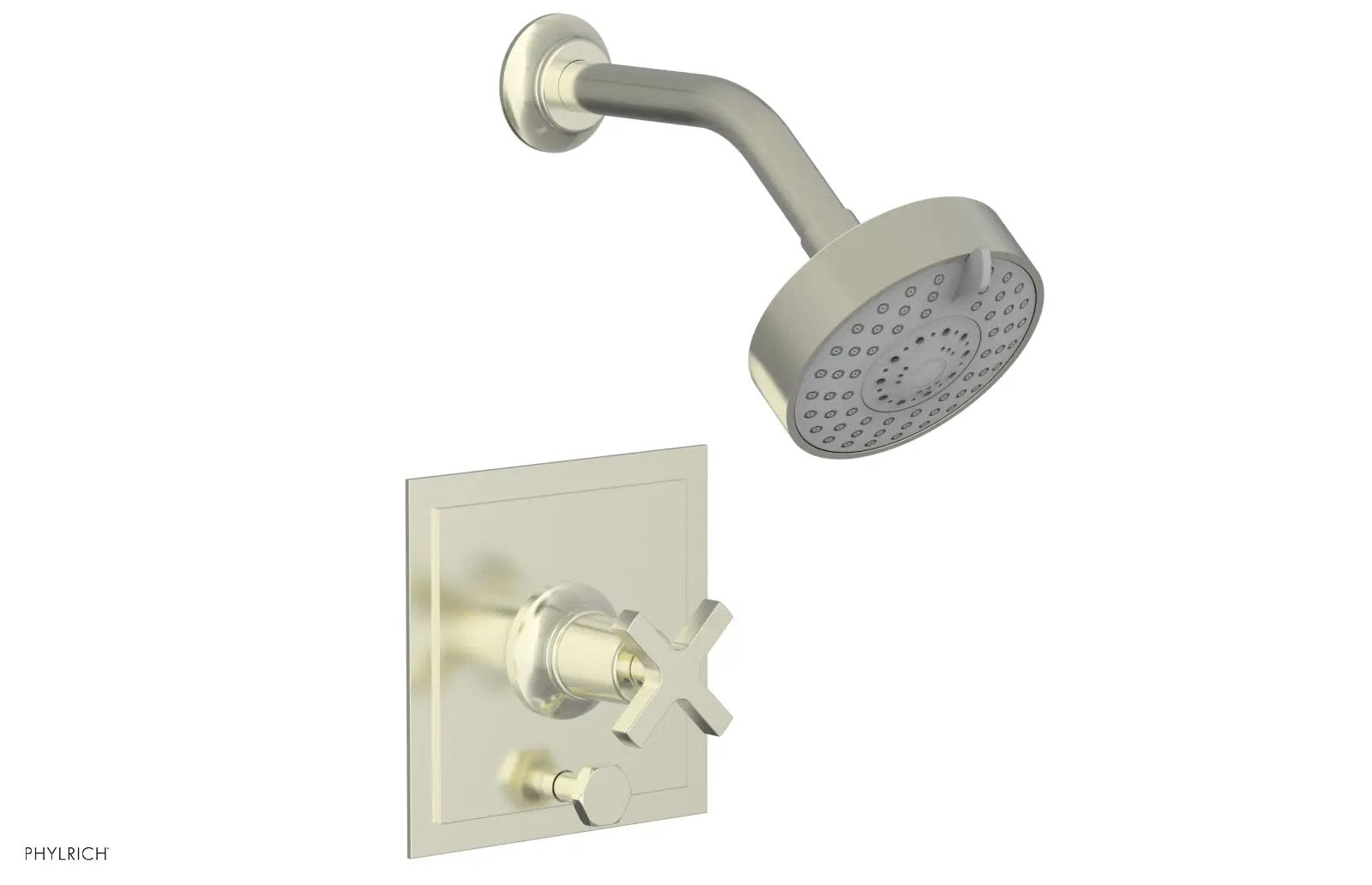 Phylrich HEX MODERN Pressure Balance Shower and Diverter Set - Cross Handle (Less Spout) by Phylrich