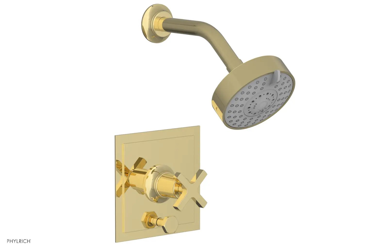 Phylrich HEX MODERN Pressure Balance Shower and Diverter Set - Cross Handle (Less Spout) by Phylrich
