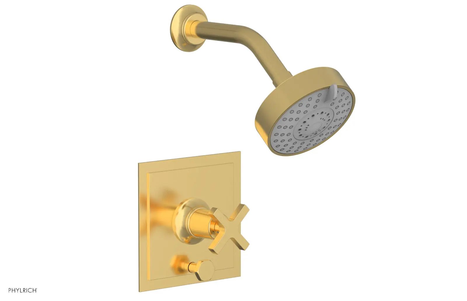 Phylrich HEX MODERN Pressure Balance Shower and Diverter Set - Cross Handle (Less Spout) by Phylrich