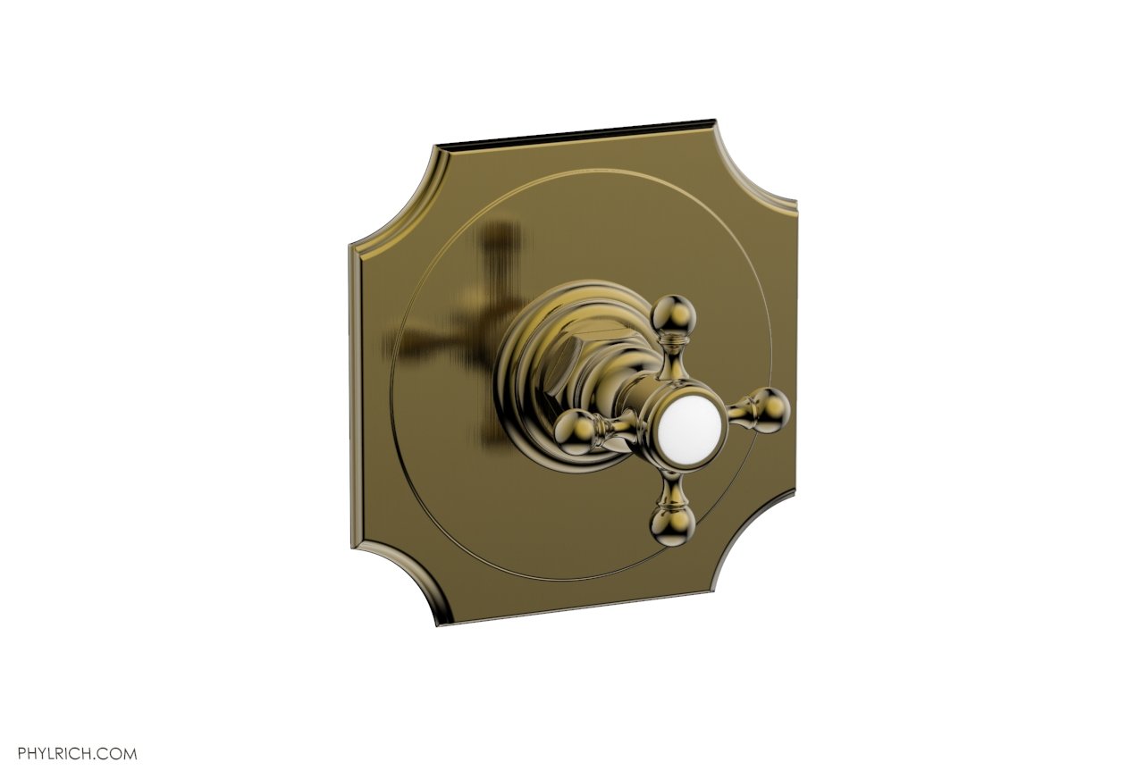 Phylrich HENRI 1/2" Mini Thermostatic Shower Trim with Cross Handle by Phylrich