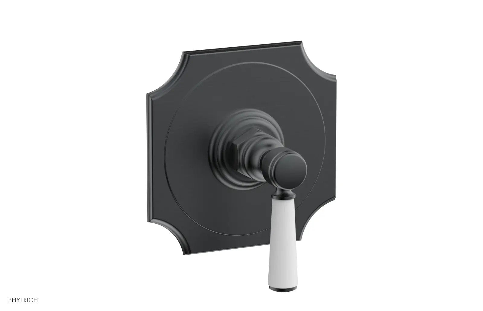 Phylrich HENRI 1/2" Mini Thermostatic Shower Trim - Satin White Handle by Phylrich