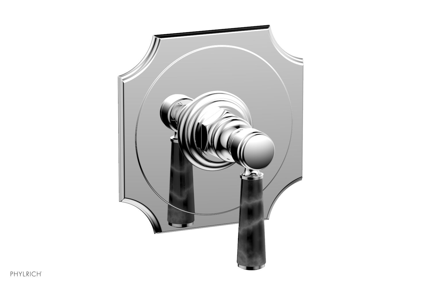 polished chrome shower trim