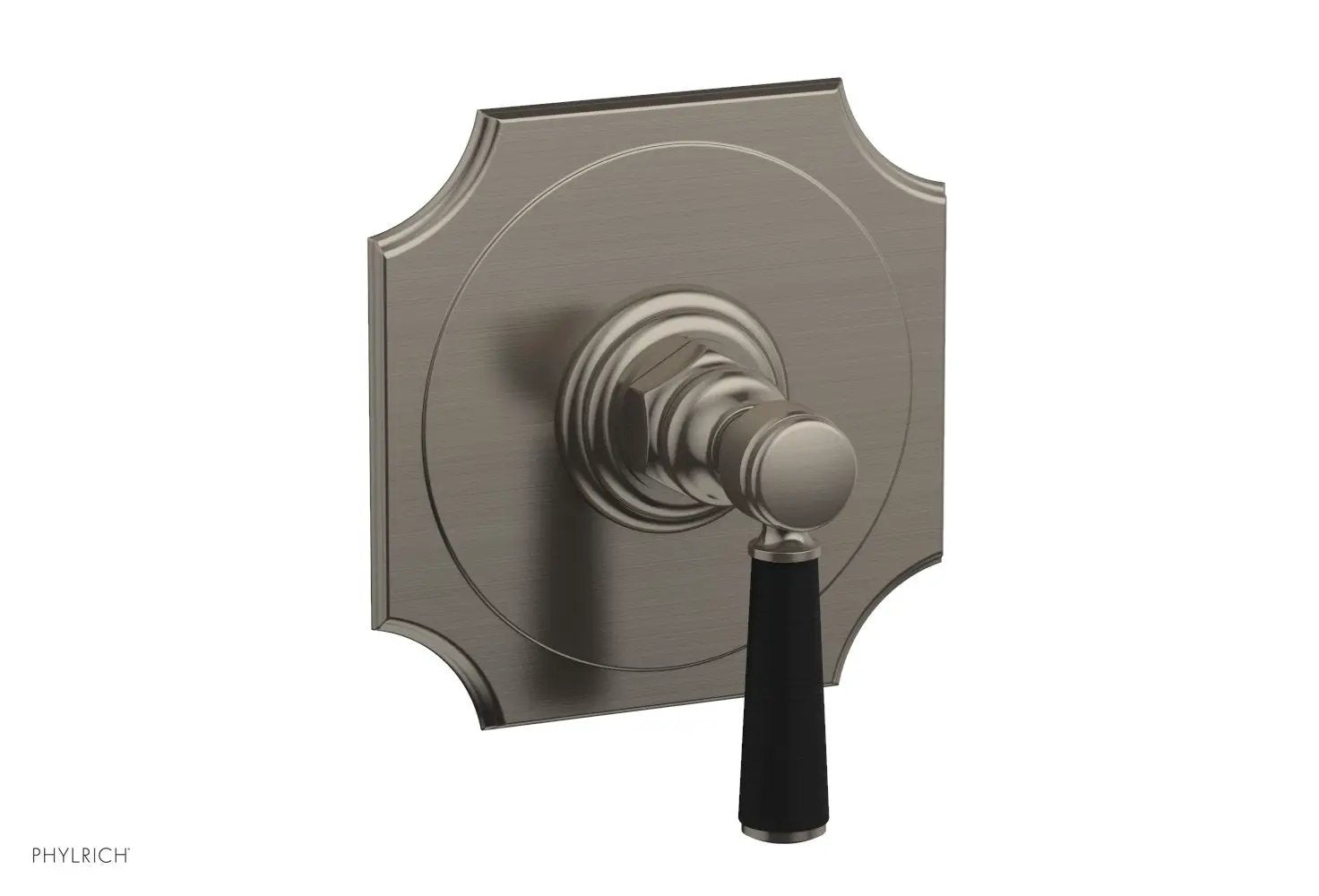 Phylrich HENRI 1/2" Mini Thermostatic Shower Trim - Satin Black Handle by Phylrich