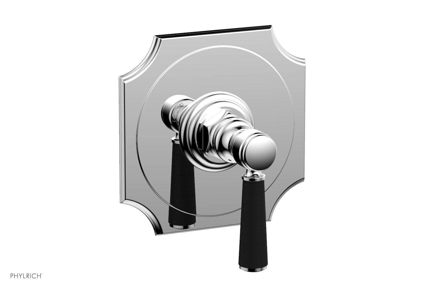 polished chrome shower trim