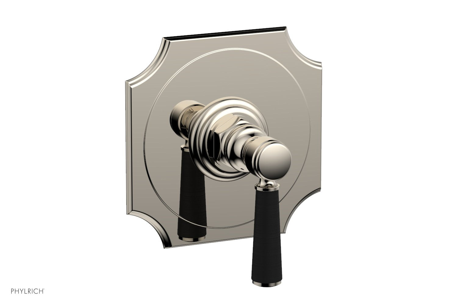 Phylrich HENRI 1/2" Mini Thermostatic Shower Trim - Satin Black Handle