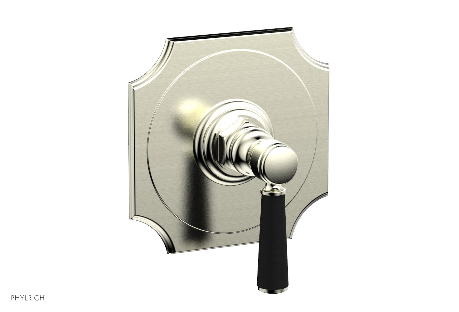 Phylrich HENRI 1/2" Mini Thermostatic Shower Trim - Satin Black Handle