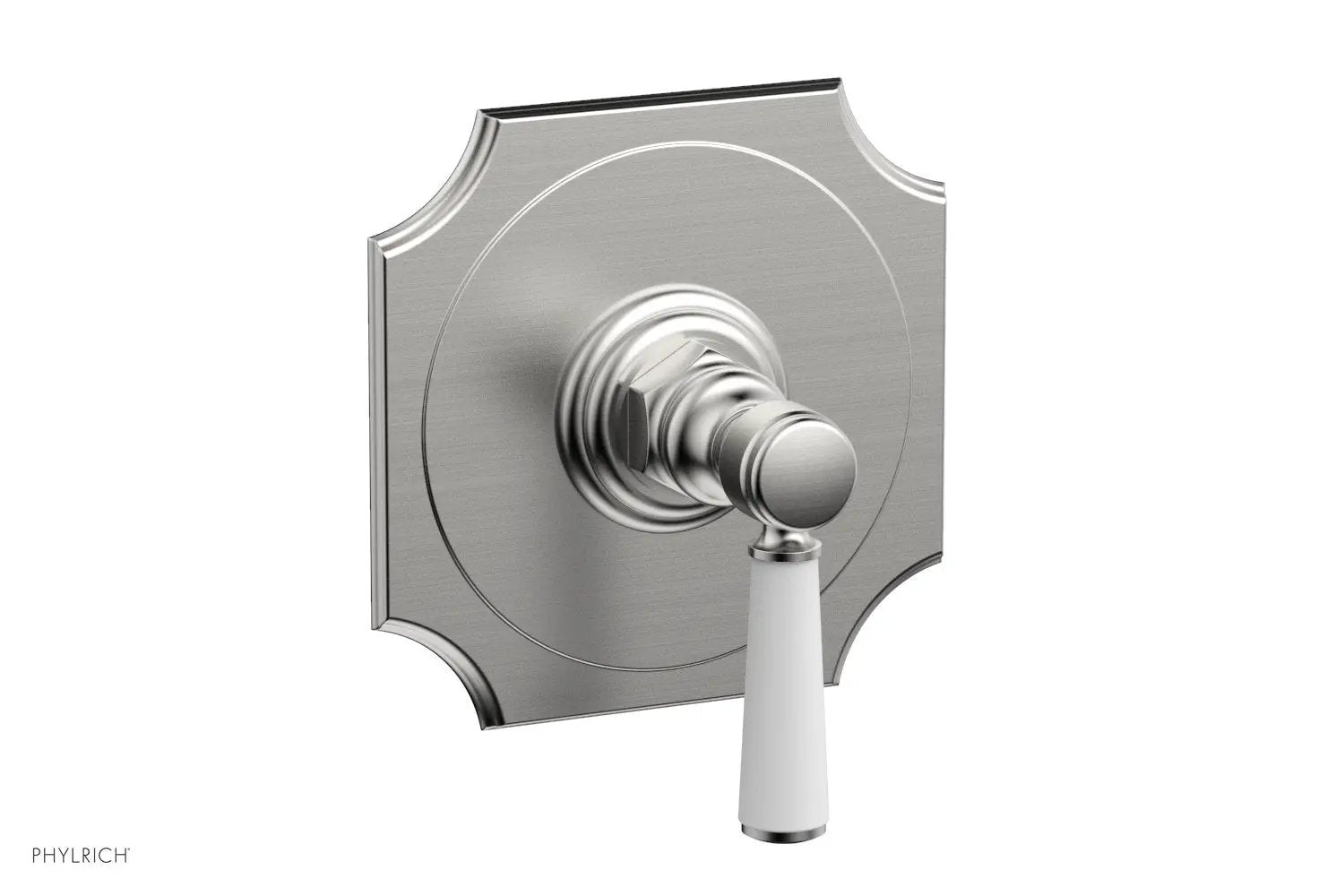 Phylrich HENRI 1/2" Mini Thermostatic Shower Trim - Satin White Handle by Phylrich