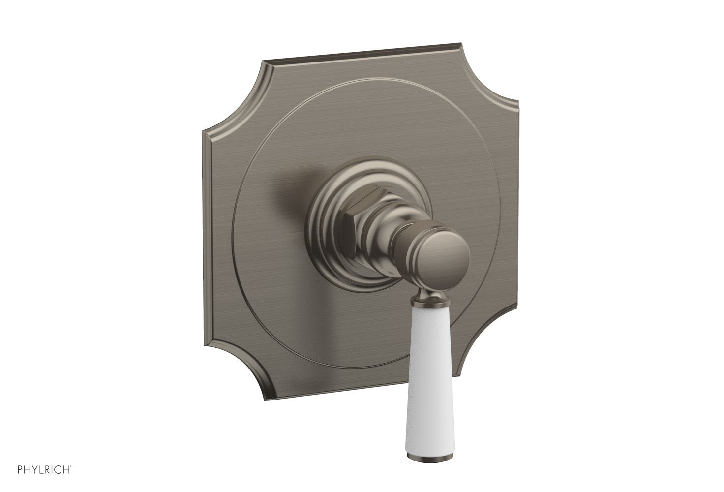 Phylrich HENRI 1/2" Mini Thermostatic Shower Trim - Satin White Handle