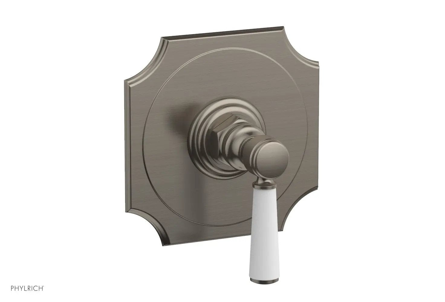 Phylrich HENRI 1/2" Mini Thermostatic Shower Trim - Satin White Handle by Phylrich