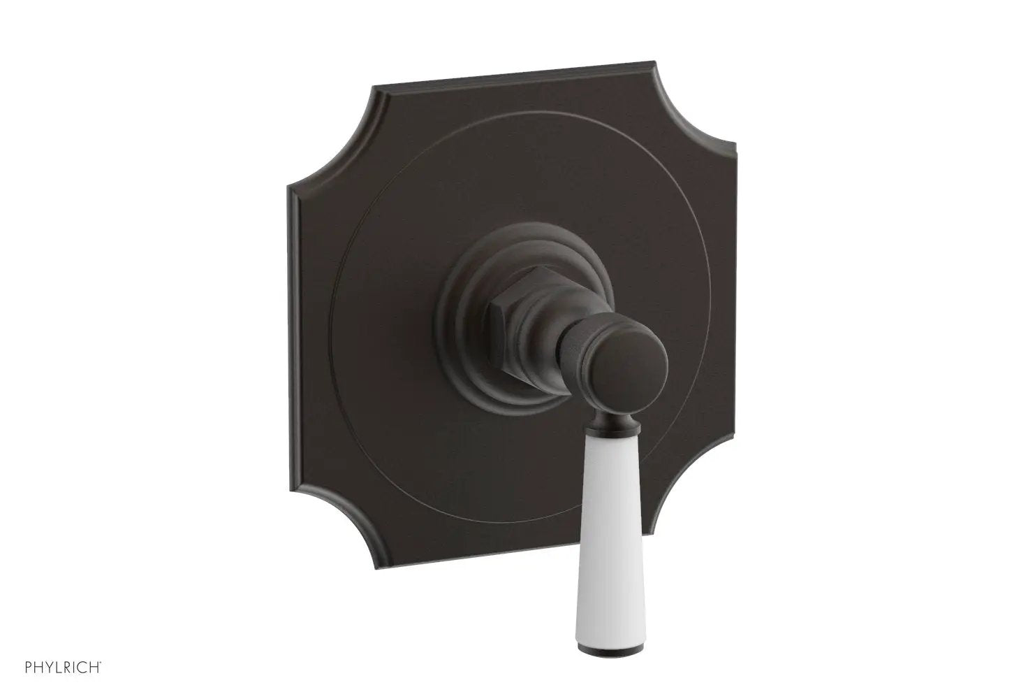 Phylrich HENRI 1/2" Mini Thermostatic Shower Trim - Satin White Handle by Phylrich