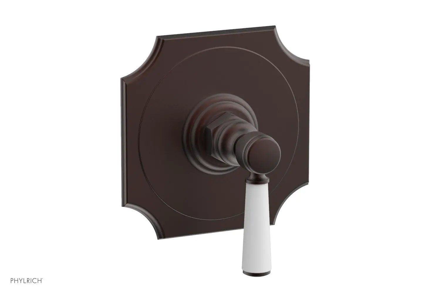 Phylrich HENRI 1/2" Mini Thermostatic Shower Trim - Satin White Handle by Phylrich