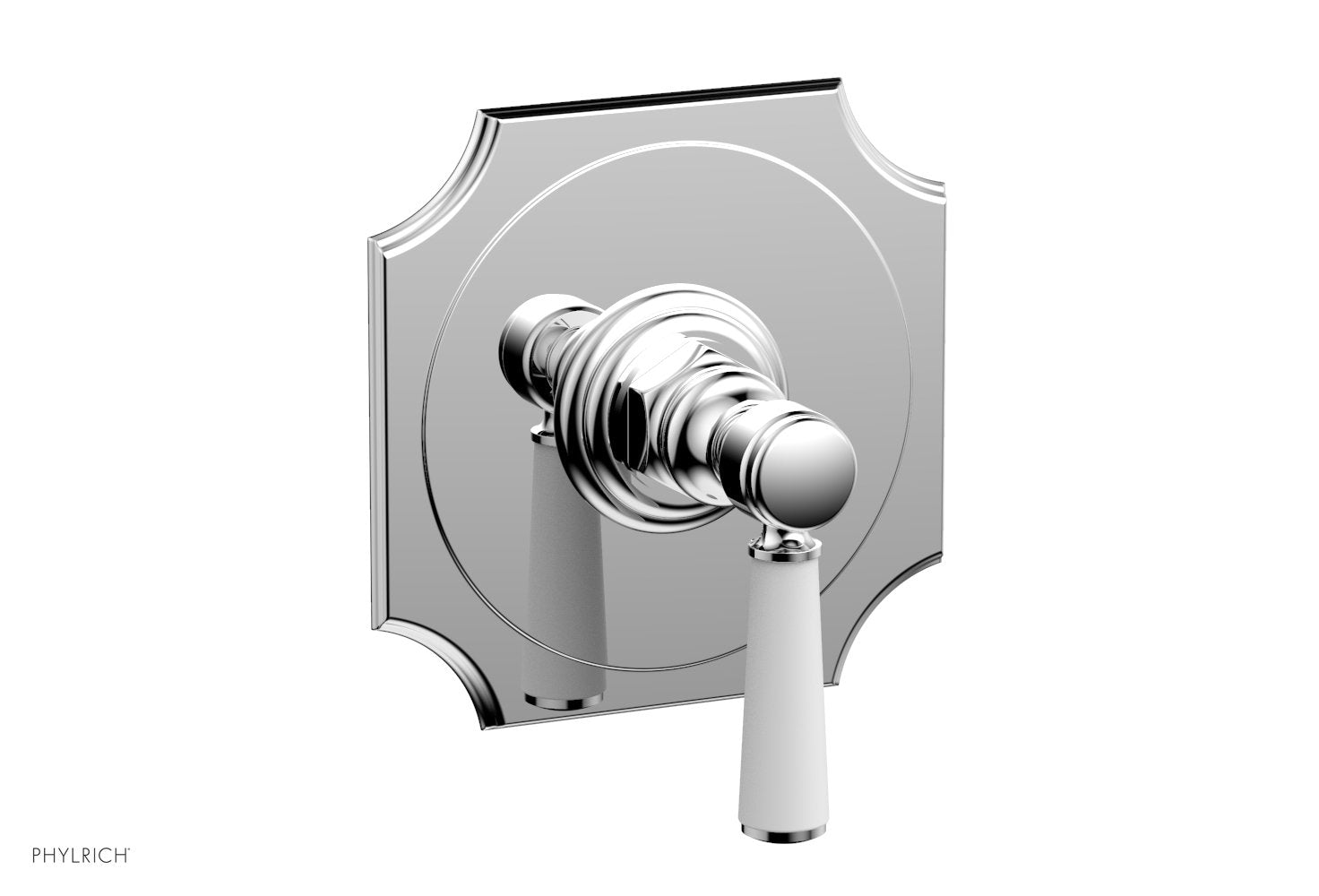 polished chrome shower trim